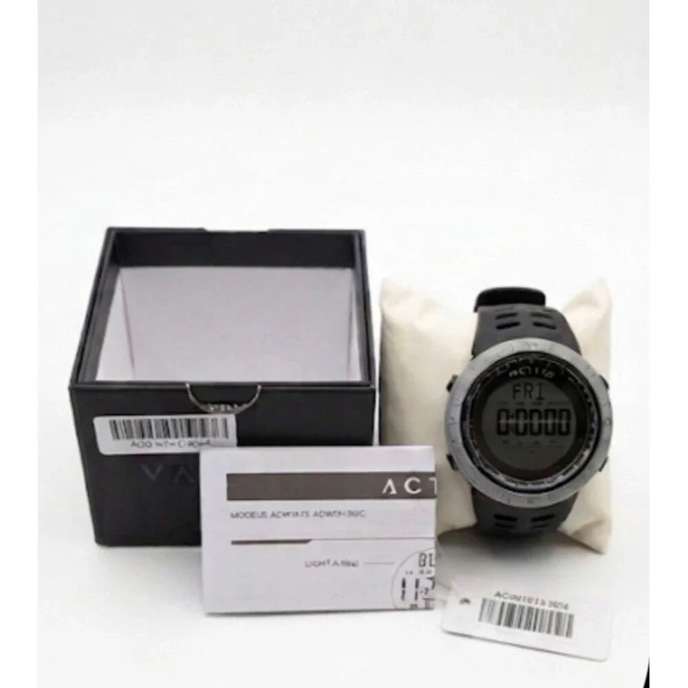 Activa by Invicta Summit X Digital Mens Watch 50mm Black Resin Chrono Alarm NEW